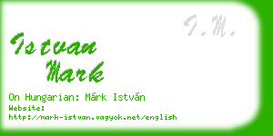 istvan mark business card
